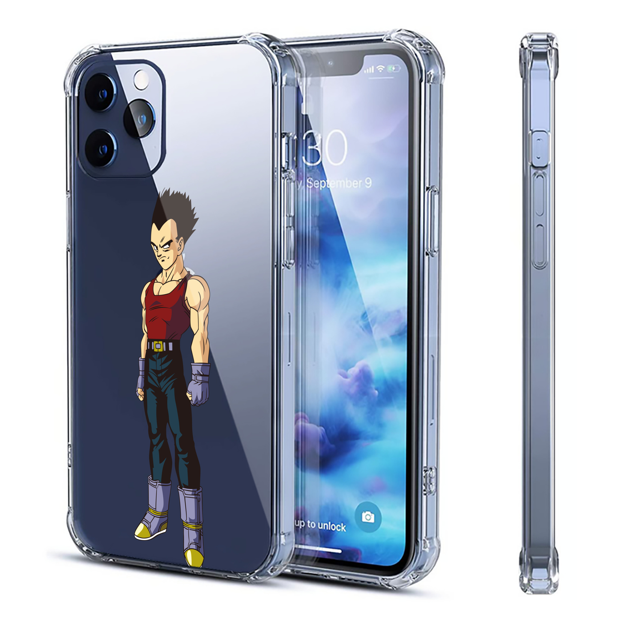 （画像用） ドラゴンボール ベジータ四世（Bejīta Yonsei）DRAGON BALL Vegeta IV 【iPhone 12シリーズ対応】透明スマホケース（クリアソフトケース）